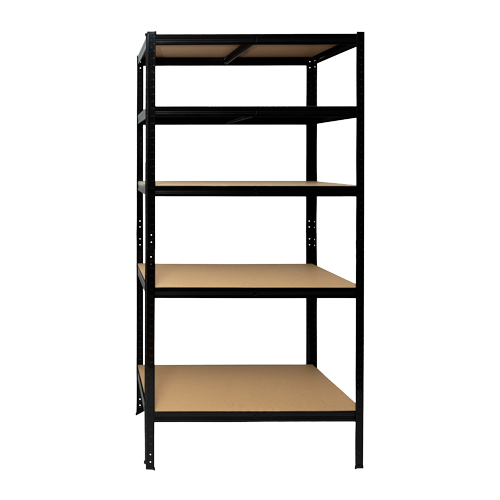 Regał magazynowy, do spiżarni czarny 5 półek 875kg - 180x90x40